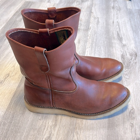 Vintage Red Wing Irish Setter 866 Pecos Traction Tred Pull-On Leather Work Boots - Picture 3 of 12